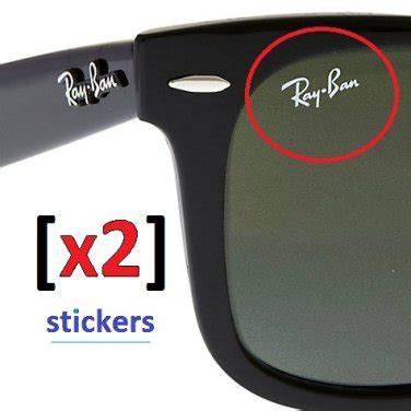 fake ray ban logo sticker